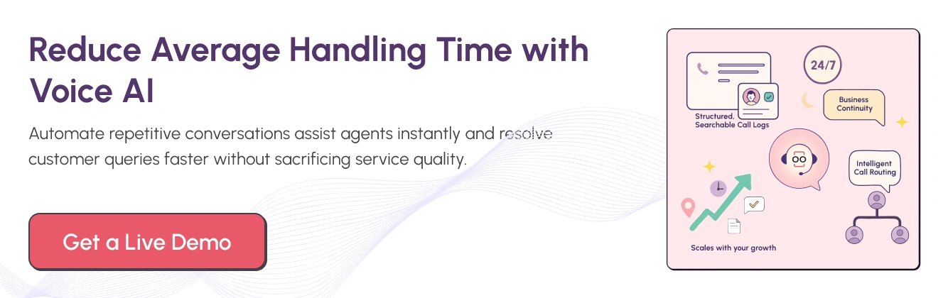 Reduce Average Handling Time for Call Centers with Voice AI