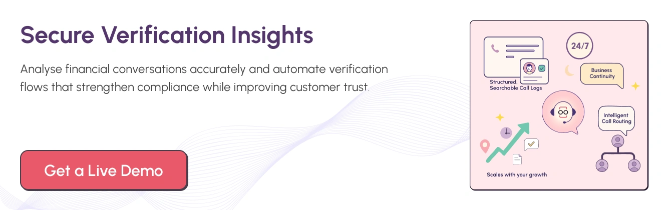 Voice AI Improves Customer Verification, Compliance, and Faster Query Resolution