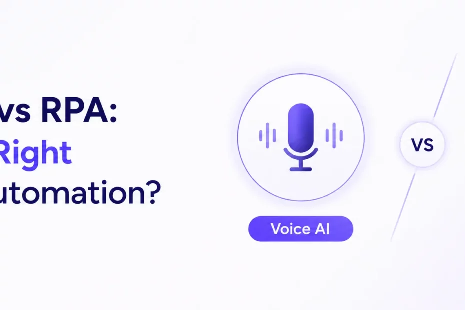 Voice AI vs RPA Which Is Right for Call Automation